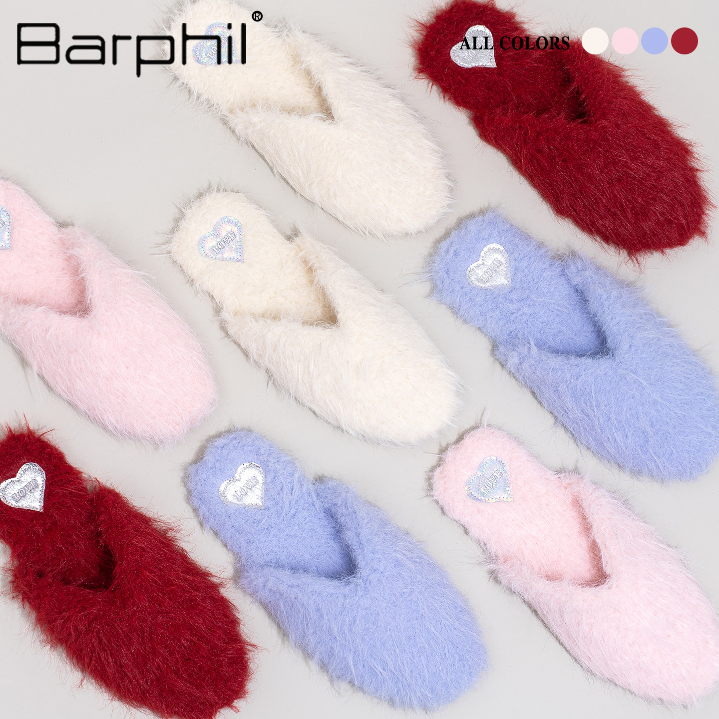 Barphil拖鞋女2026新款秋冬季室内家居温柔棉拖爱心保暖包头静音,居家布艺,居家棉拖/棉鞋,淘宝优惠券,粉丝福利购,淘宝优惠卷