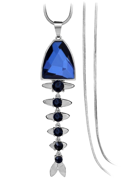 缀恋鱼骨长款韩国百搭项链鱼骨链