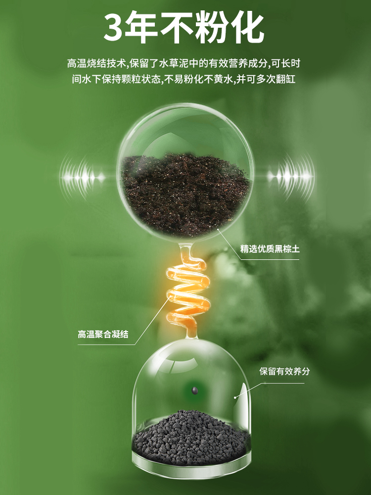 yee水草泥鱼缸专用造景泥底砂沙陶粒砂基肥料不粉化亚马逊水藻泥 宠物/宠物食品及用品 肥料 原图主图