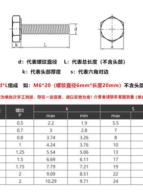 佰瑞特304不锈钢外六角螺丝加长全牙外六角螺丝钉切边六角螺栓DIN