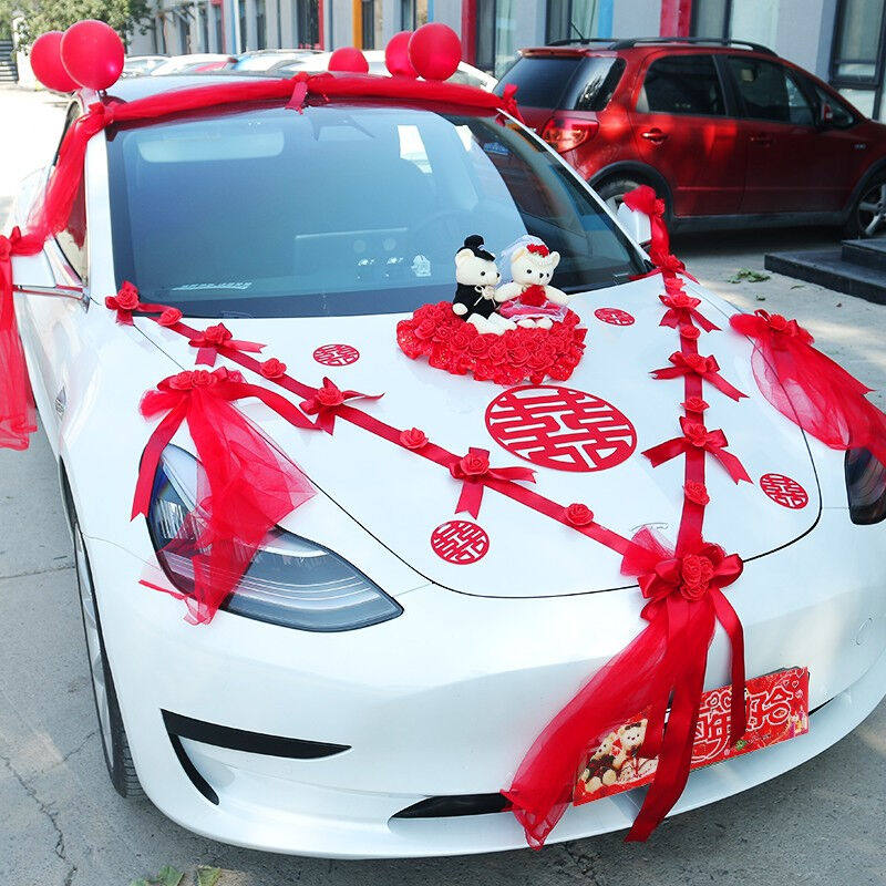 梦桥婚车装饰套装婚车装饰套装用品拉花婚礼婚庆结婚韩式主副婚车