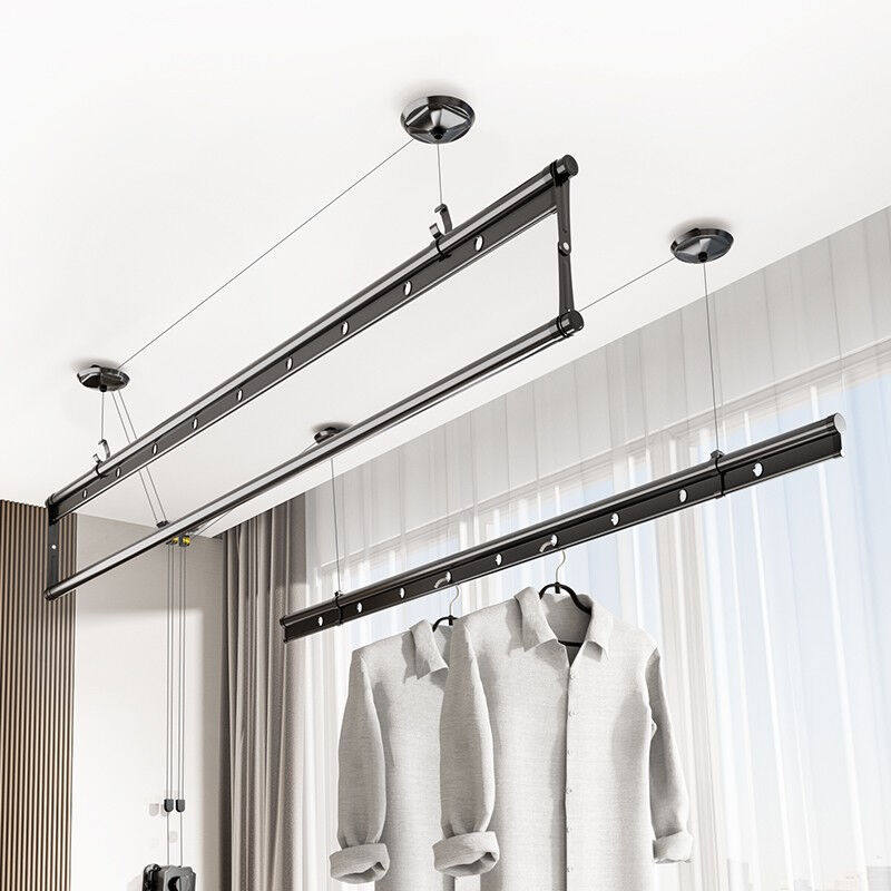 卡瑞琪(courage)手摇晾衣架阳台升降三杆手摇晾衣杆手动晒衣架