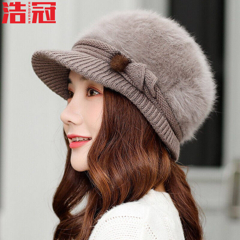 浩冠帽子女秋冬季韩版潮百搭时尚甜美可爱骑车防寒保暖护耳针织毛高性价比高么？
