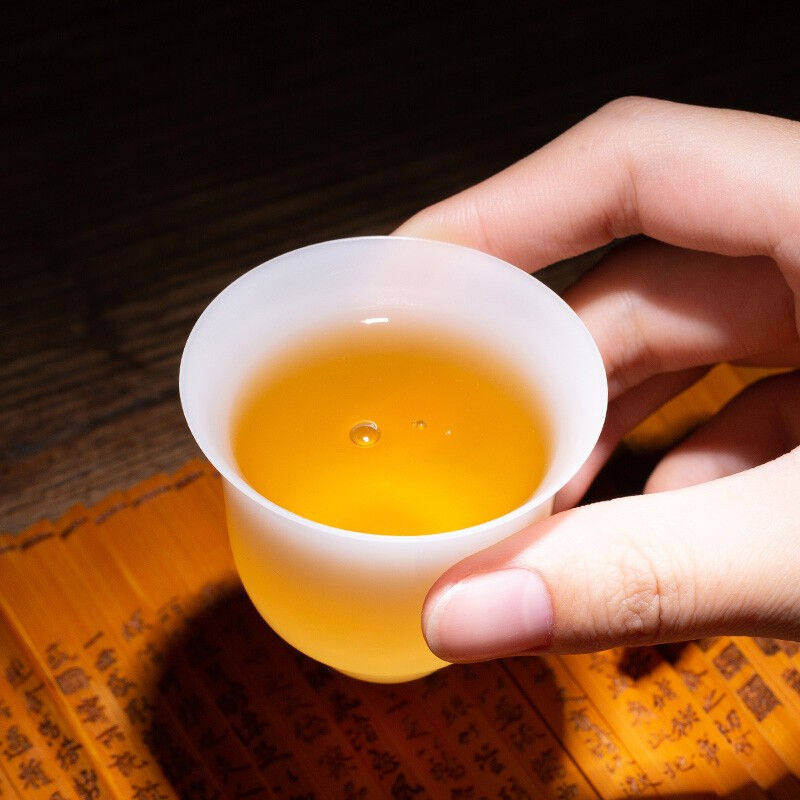 容山堂白瓷薄胎酒杯创意个性葡萄酒红酒杯中式彩绘白酒烈酒杯酒具