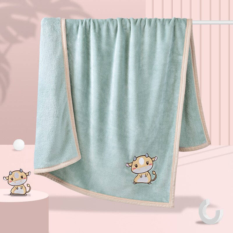 优米熊毛毯a类午睡小毯子空调盖毯办公室毯子盖腿小毛毯午休毯加