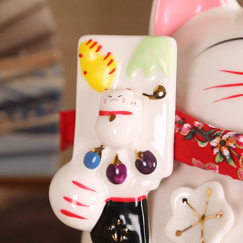 吉善堂陶瓷招财猫存钱罐摆件创意家居店铺电视柜办公室桌面装饰品