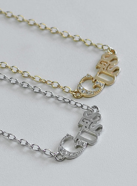 合金宝石其他女字母项链