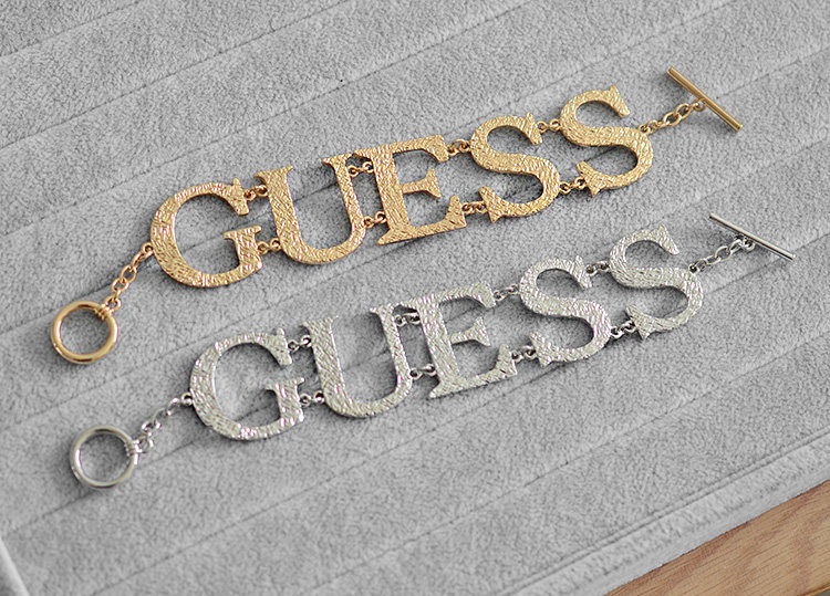 欧美日韩手饰女多个字母无镶嵌简约镀金手链男女通款气质手环手镯