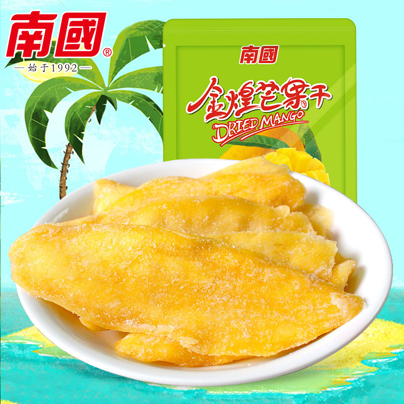 海南特产南国金煌芒果干116g袋装芒果肉芒果片水果干蜜饯果脯干