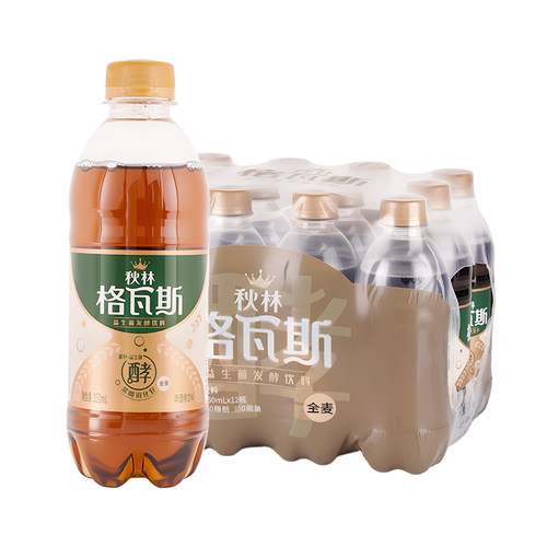 秋林格瓦斯饮料全麦0糖12瓶