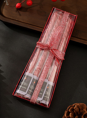 直径18mm欧式电镀金色银色旋纹长枝杆状蜡烛宴会派对庆祝装饰摆件