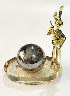 设计感金属水晶抽象艺术装饰摆件