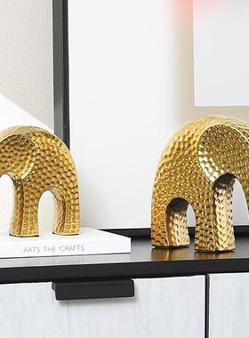 轻奢抽象艺术几何小圆珠陶瓷大象