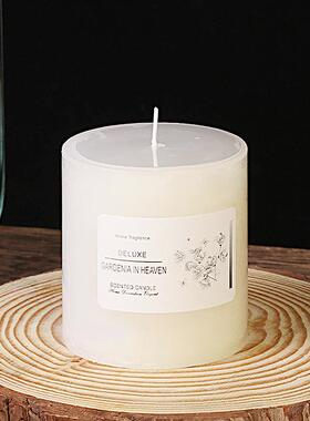 家用餐厅浪漫仪式感派对庆祝装饰品直径5cm7cm圆柱形白色香薰蜡烛