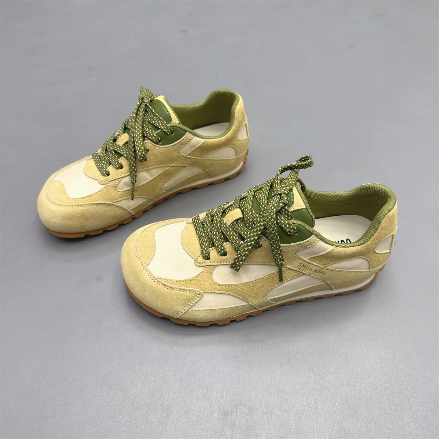 真皮女鞋2026春季新款防滑软底德训鞋圆头磨砂皮阿甘鞋运动休闲鞋,女鞋,德训鞋,淘宝优惠券,粉丝福利购,淘宝优惠卷