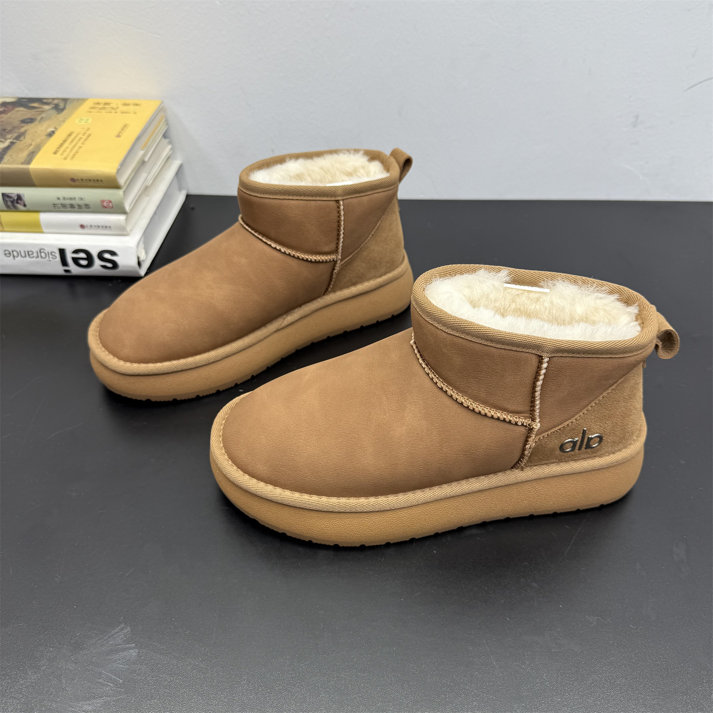 真皮女鞋厚底加绒保暖雪地靴棉鞋