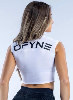 DFYNE signature小圆领短袖健身训练撸铁吸汗修身运动显瘦上衣T恤