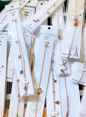 新款不掉色钛钢手链女韩版不锈钢镶钻锆石手饰简约时尚混款