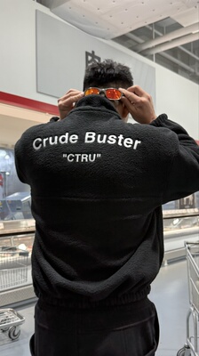 【卡秋山】破坏者羊羔绒刺绣秋冬立领廓形保暖摇粒绒加绒夹克外套