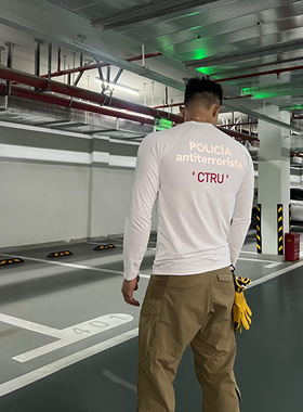 【卡秋山】CTRU反光长袖袖训练透气长袖速干弹力印花健身T恤