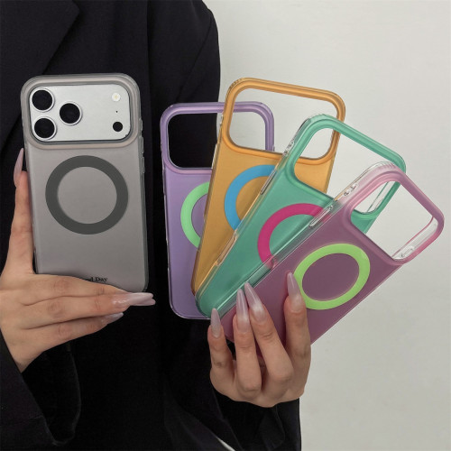 极简电镀磨砂磁吸防摔iPhone壳