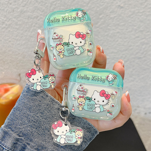 小清新薄荷绿KT猫耳机套