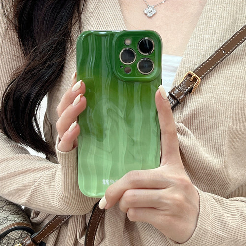 小众高级渐变绿色苹果手机壳