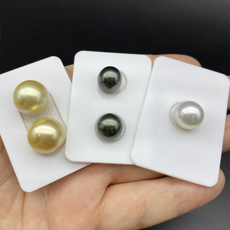 珍珠贴板对珠贴片亚克力直播展示片一孔双孔裸珠黏贴片配对黏板