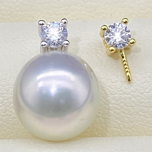 s925纯银珍珠吊坠空托王妃款