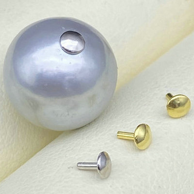 s925纯银堵头珍珠diy配件