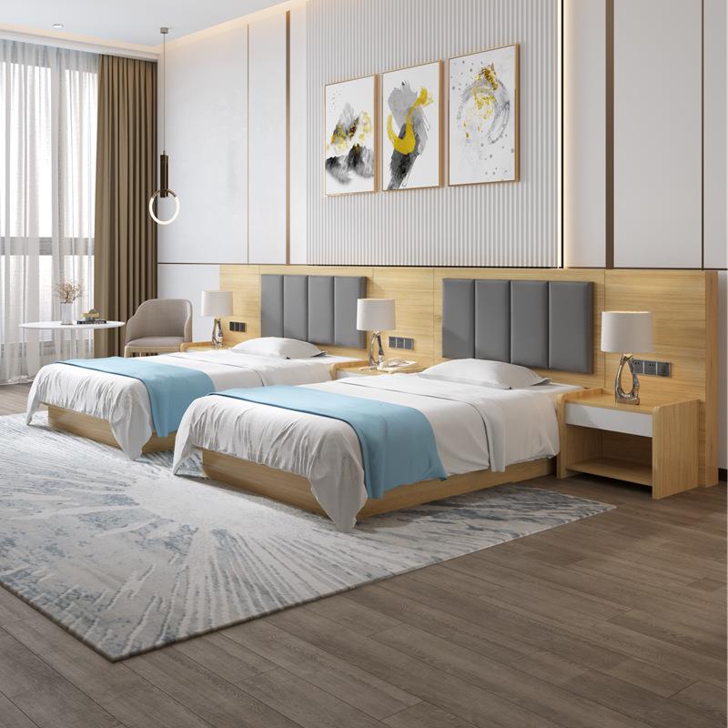 宾馆专用床酒店家具标间全套酒店床简约客房民宿公寓单双人宾馆床