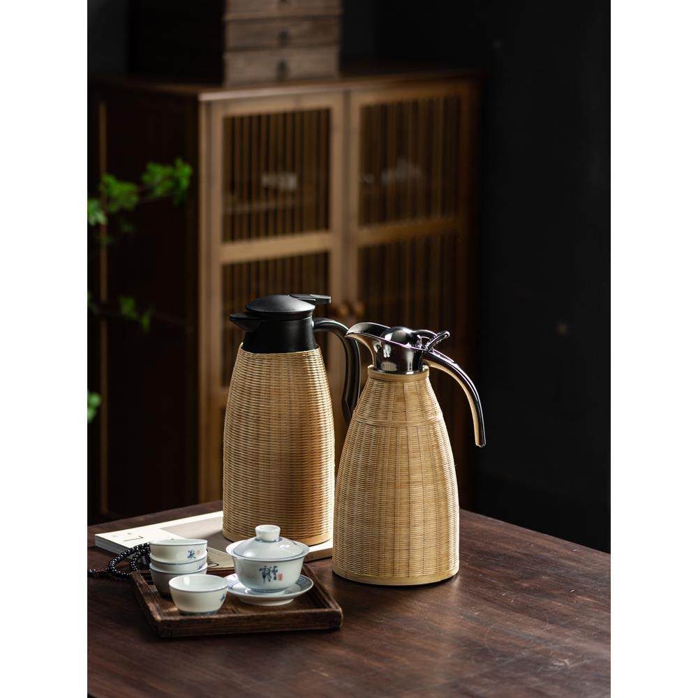 酒店不锈钢热水瓶家用暖瓶复古老式开水瓶竹编外壳暖水瓶暖壶茶壶,标准件/零部件/工业耗材,其他五金件,淘宝优惠券,粉丝福利购,淘宝优惠卷