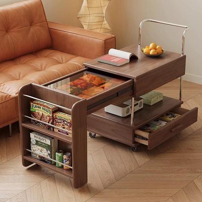 实木茶几小户型边几小桌子多功能客厅边柜家用可移动推车沙发边几