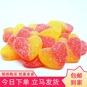 德国口力酸桃心橡皮糖qq果汁软糖