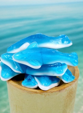 德国品牌蓝色鲨鱼橡皮糖混合qq果汁软糖儿童网红办公室休闲零食