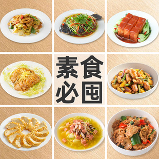 冷冻【齐善素食经典套餐】素肉素鱼素鸡素鸭素肠斋菜佛家食材食品