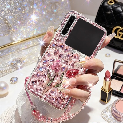 高级奢华闪钻适用华为PuraX手机壳全包X5镶钻Vs2高级感VFlip新款VS3外壳X3满钻V硅胶V2水钻P50PocketS女款