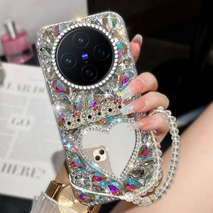 8SE外壳X90小众 2025年X30全包Y76s网红7防摔Y3女款 奢华镶钻补妆镜适用vivoX200手机壳新品 X200高级感Y78