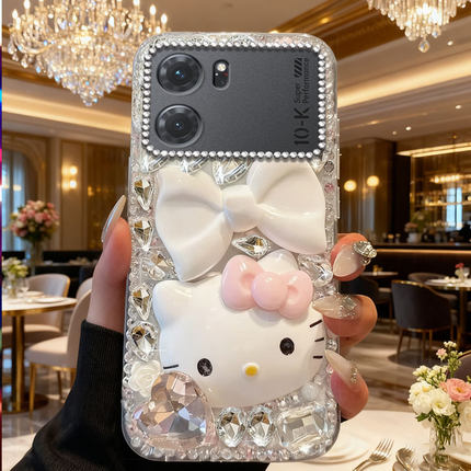 奢华上档次镶满钻适用OPPOK10手机壳过年k12x高级感12保护套k13Turbo高端7se全包11春节k13s防摔RENO6PRO水钻