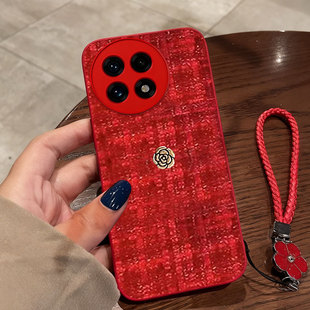 2026年9R春节3V名媛9RT全包5冬天9喜庆Pro秋冬过年竞速版 红色本命年布艺小香风适用oneplus1 一加Ace6手机壳