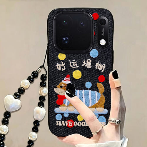 真刺绣牛仔布，防摔耐磨，不掉色