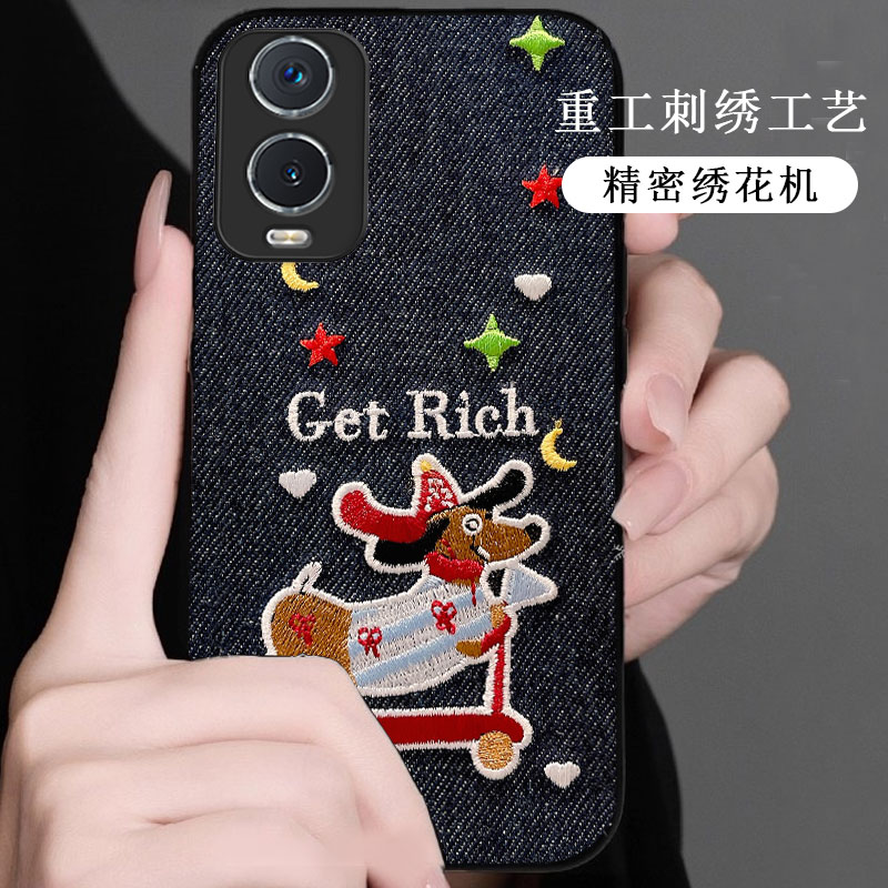 牛仔布艺刺绣,不掉色,不脱丝