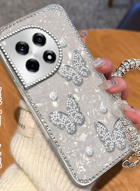 水钻镶钻贝壳纹适用oneplus一加Ace3Pro手机壳/2025年Ace5Pro网红13女款11高级感Ace2全包Ace竞速版防摔9r