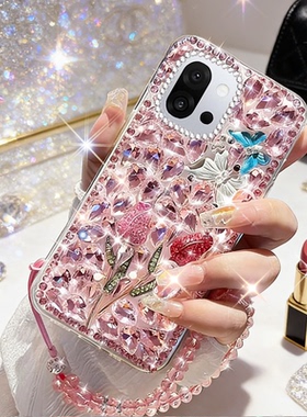 高级奢华闪钻适用oneplus1+一加13T手机壳镶钻13水钻15新款ace3Pro女款turbo6v外壳NordCE3满钻Ace巨好看