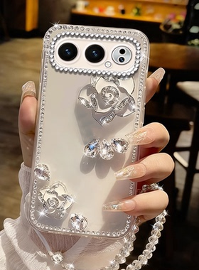 高级水钻玫瑰适用荣耀500手机壳/2026年60SE上档次WIN春节70Pro外壳90新款300女款20网红30防摔X10MAX新品50