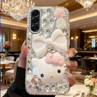 5G外壳A55 S22防摔S22Ultra过年A24高级感S23马年A25 5G保护套 5G手机壳新款 奢华上档次镶满钻适用三星A56