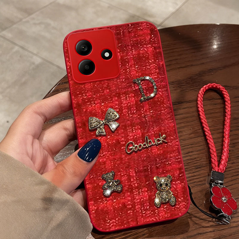 2026红色新年款，名媛针织布艺小香风