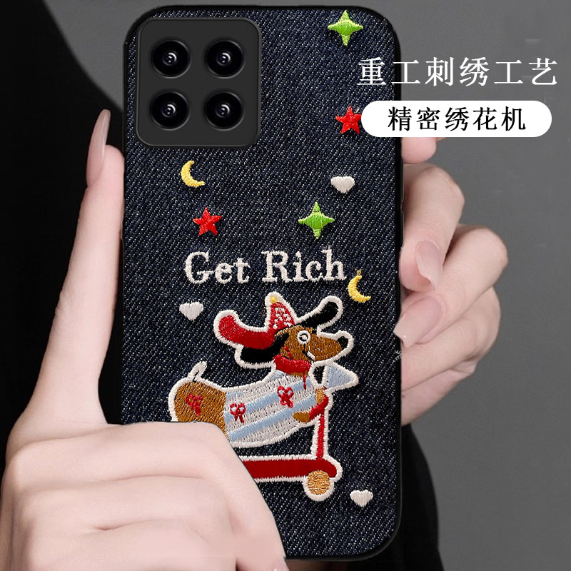 牛仔布艺刺绣，不掉色，不脱丝