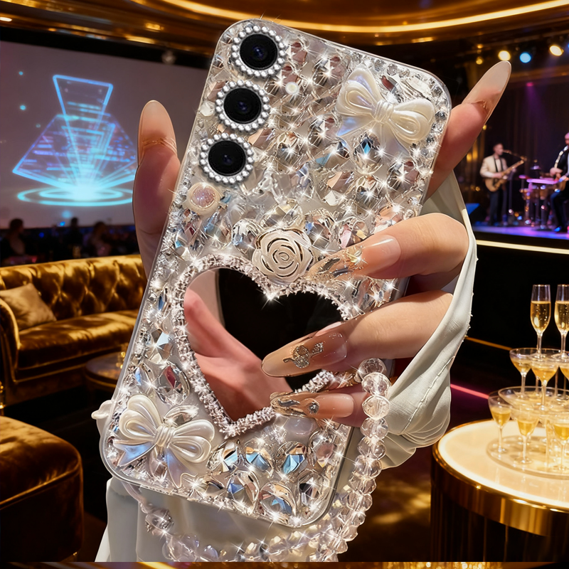 高端奢华镶钻手机壳，不掉钻，不发黄