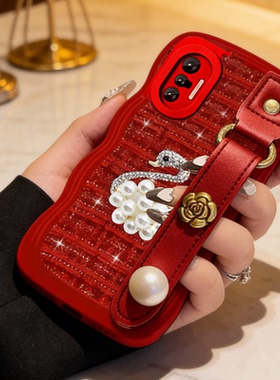 红色喜庆新年款适用VIVOX70手机壳本命年X9全包S18外壳X20小香风X90高级感Y200GT保护套VivoX60秋冬y93名媛